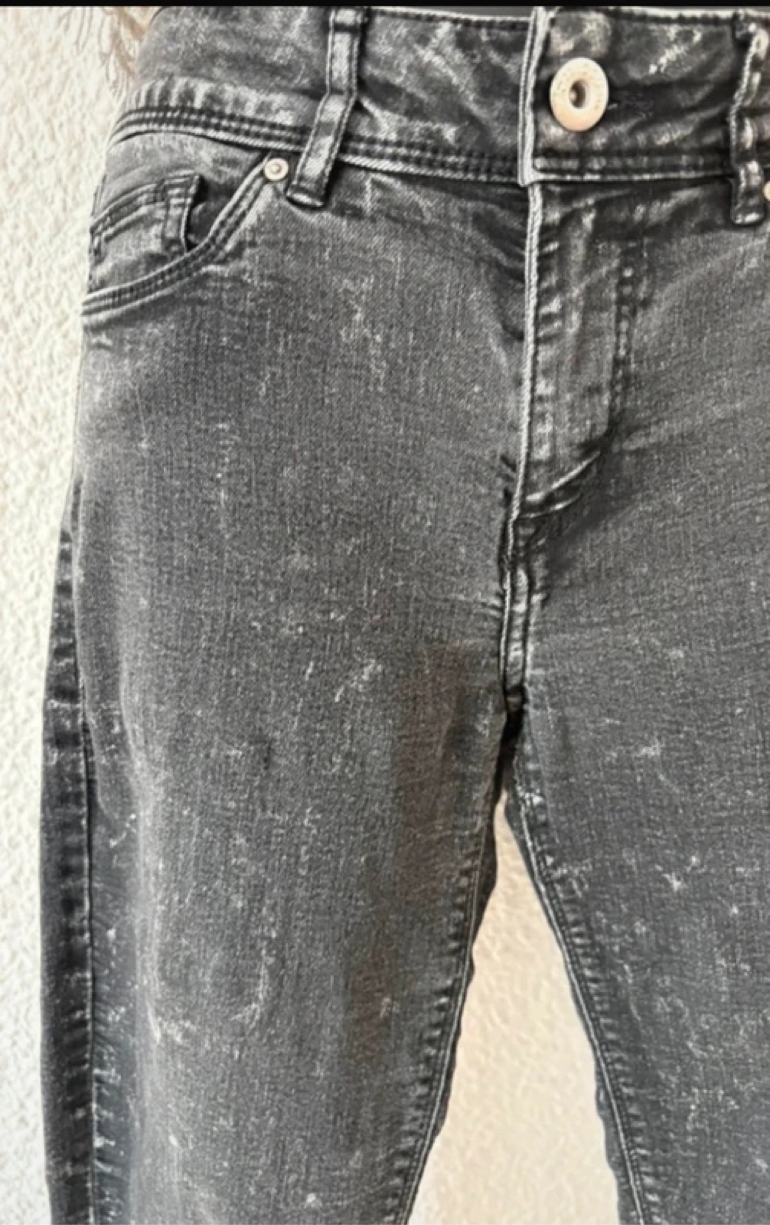 Black distressed jeans Size 38 – Skinny stretch fit – photo 5
